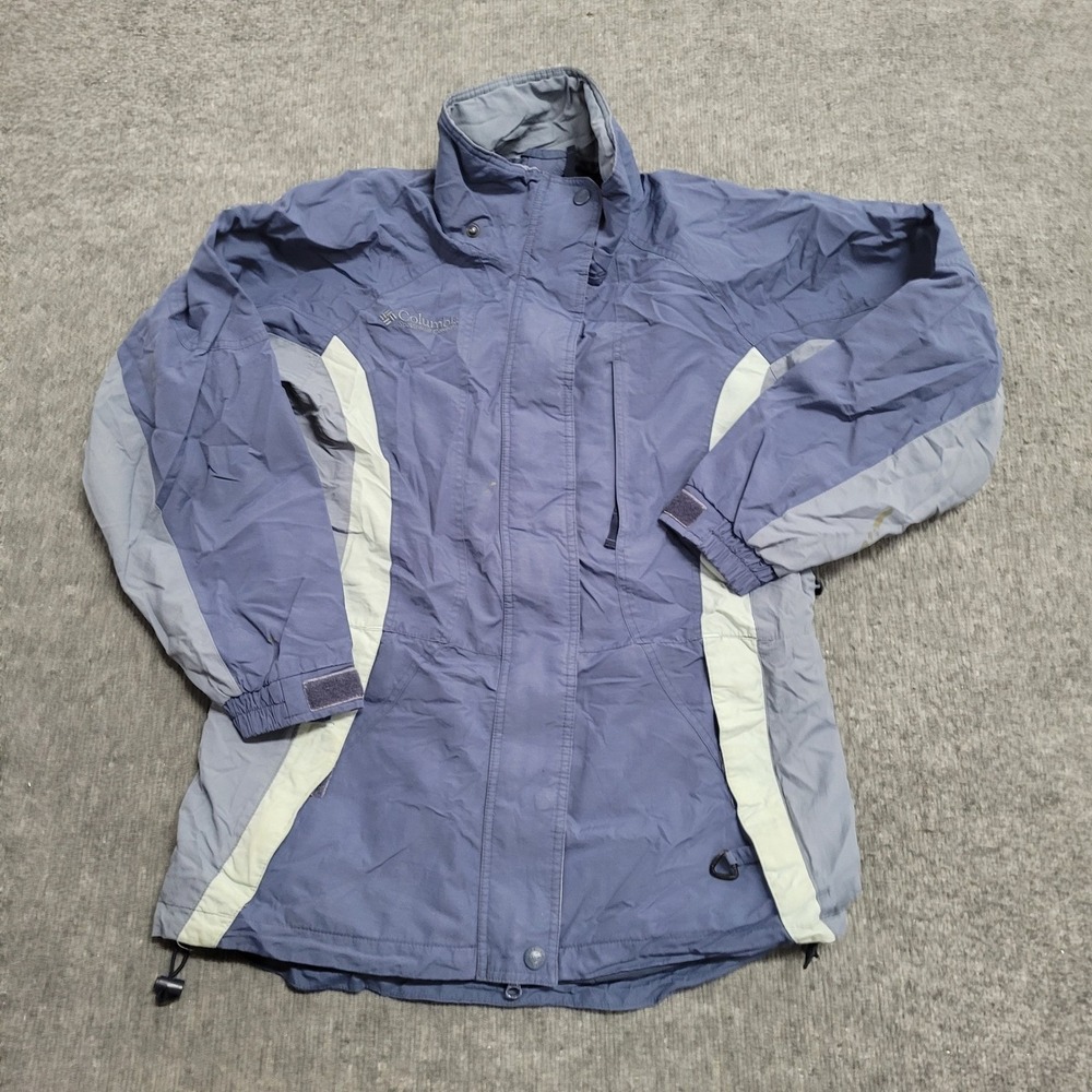 Columbia Jacket Womens Size S Blue Interchange Colorblock Full Zip Outdoor Shell